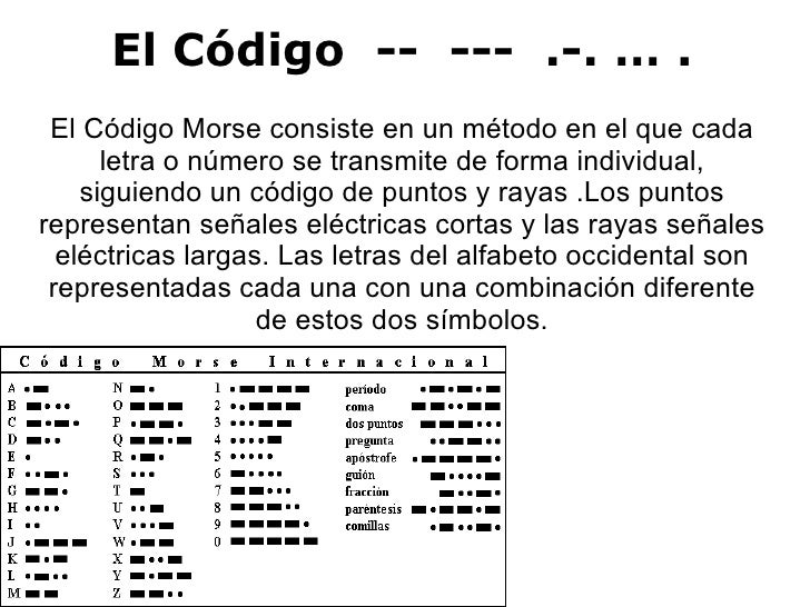 En Que Consiste El Codigo Morse