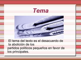 tesis; es la idea a defender, se presenta en el segundo y tercer párrafo.