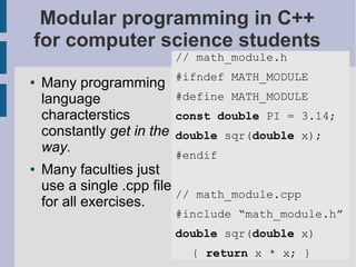 Cp3-- A module support tool for C++ | ODP