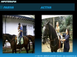 HIPOTERAPIAPASIVAACTIVAF.T MILTON  EMERSON SANCHEZ VILLADA- www.corposantarita.org