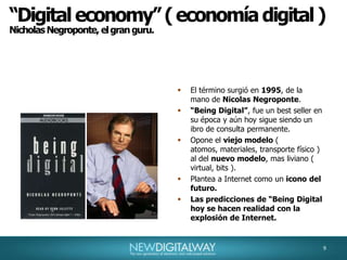 10“Digital economy” ( economía digital )Los 3 subsistemas del “e-business”.Sistemasinternos del negocio de la empresaComercioelectrónico, B2B y B2CSistemas de comunicaciónycolaboración.( Supply chain management , gerenciamiento de la cadena de proveedores ) 