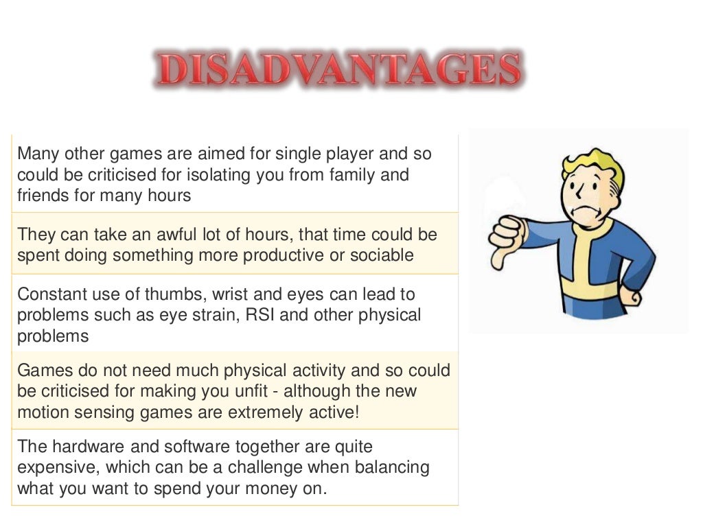 essay about advantages and disadvantages of video games