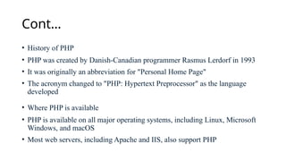 hyper text preprocessor presentation.pptx