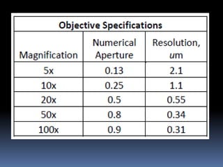 Normal Microscope Magnification Levels magnification and illumination of microscopes | PPTX