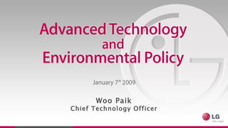 Woo Paik Chief Technology Officer 