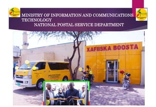 MINISTRY OF INFORMATION AND COMMUNICATIONS
TECHNOLOGY
NATIONAL POSTAL SERVICE DEPARTMENT
 