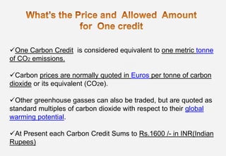 Presentaion on carbon credits and kyoto protocol | PDF
