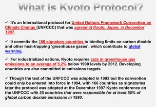 Presentaion on carbon credits and kyoto protocol | PDF