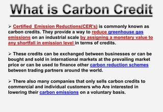 Presentaion on carbon credits and kyoto protocol | PDF