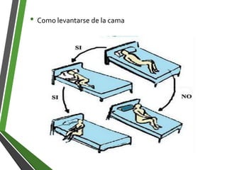 • Como levantarse de la cama
 
