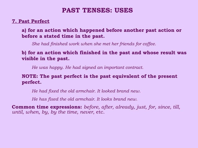 Present and past tenses | PPT
