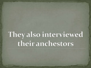 Present and the past