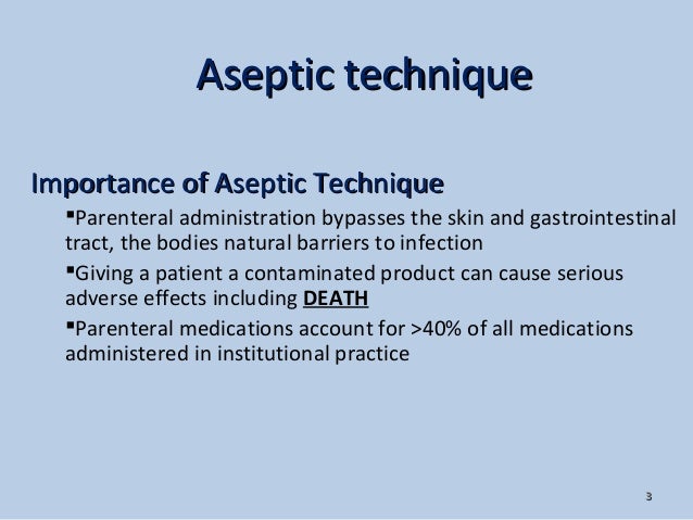 examples of medical asepsis