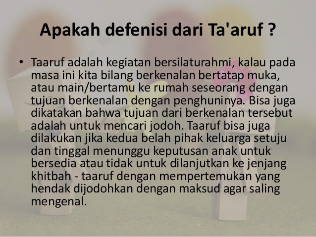 Ta'aruf Menurut Agama Islam