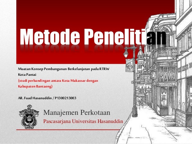 Muatan Konsep Pembangunan Berkelanjutan pada RTRW Kota