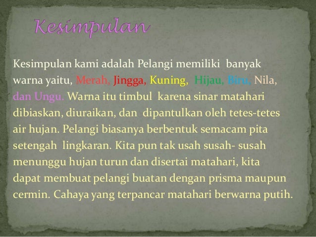 Praktikum Membuat Pelangi