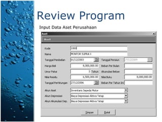 Review Program Input Data Aset Perusahaan 