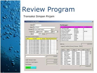 Review Program Transaksi Simpan Pinjam 