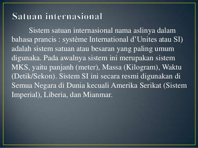 Fisika besaran, satuan, dan dimensi