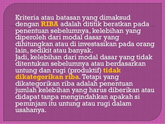 Apakah forex termasuk riba