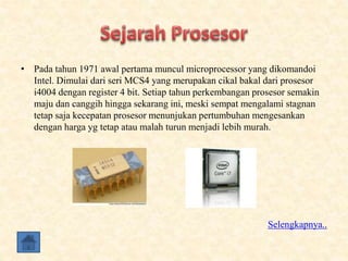 Mengenal Prosesor dan Memori Komputer | PPTX