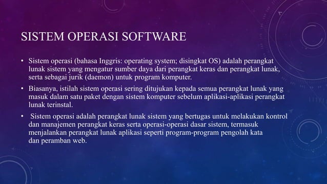 Presentasi Software - Sistem Informasi & Teknologi | PPT