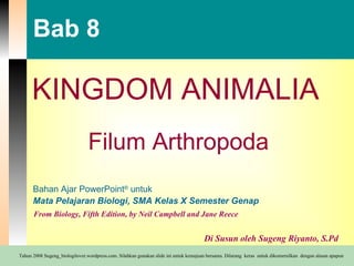 Bab 8 KINGDOM ANIMALIA Filum Arthropoda 