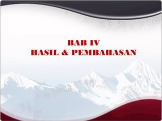 BAB IV
HASIL & PEMBAHASAN
 