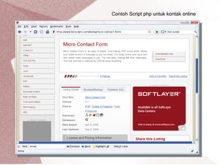Contoh Script php untuk kontak online
 