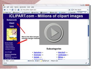 Warna link iklan tampak
menyatu dengan website
 