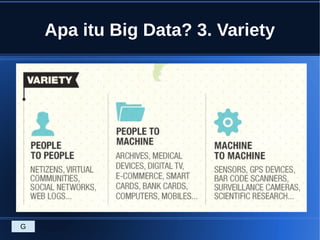 Apa itu Big Data? 3. Variety
G
 