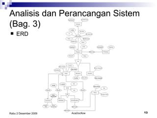 Analisis dan Perancangan Sistem (Bag. 3) ERD 