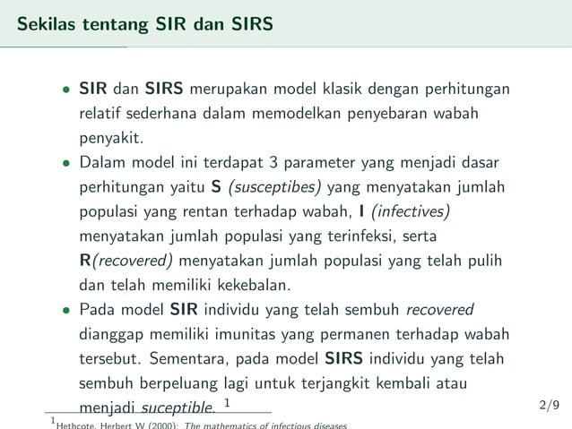 Model Sir Graphics Model SIR dan SIRS | PDF