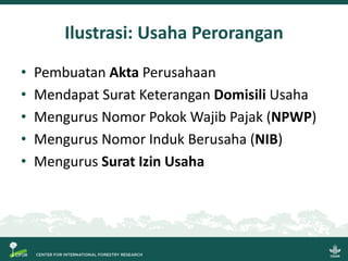 Sistem Verifikasi Legalitas Kayu dan Usaha Mikro, Kecil dan Menengah: Beberapa gagasan