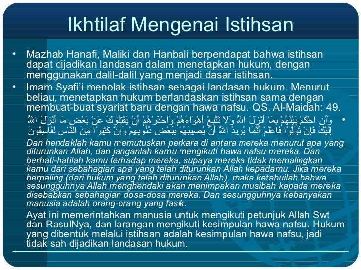 Sejarah Pola Istinbath Mazhab Hanafi Maliki