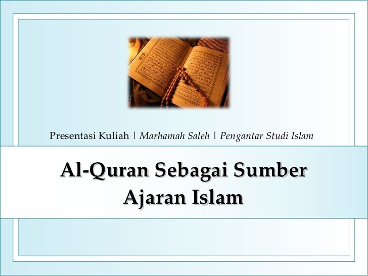 Doc Contoh Makalah Sumber Sumber Ajaran Islam Ahmad Mahmud Academia Edu