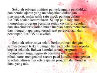 Rapbs Presentasi adm. keuangan (rencana anggaran belanja sekolah) | PPTX