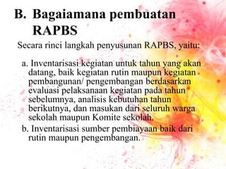 Presentasi adm. keuangan (rencana anggaran belanja sekolah) | PPTX