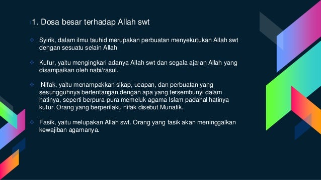 Mengenal dosa atau perilaku tercela