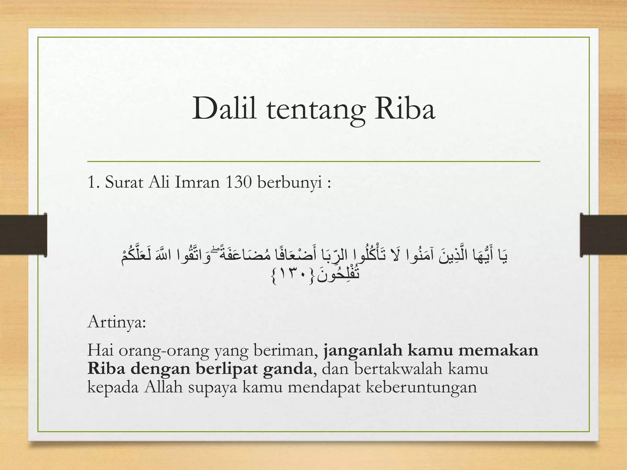 Presentasi Agama - RIBA | PPTX