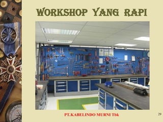 WORKSHOP YANG RAPI
PT.KABELINDO MURNI Tbk 29
 