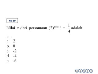 No 10




        A B C D E
 