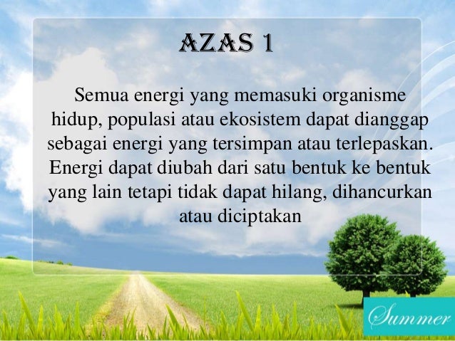 Azas azas lingkungan hidup