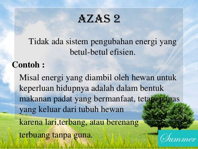 Azas azas lingkungan hidup