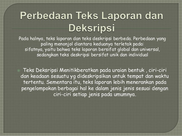 Teks Laporan Hasil Observasi