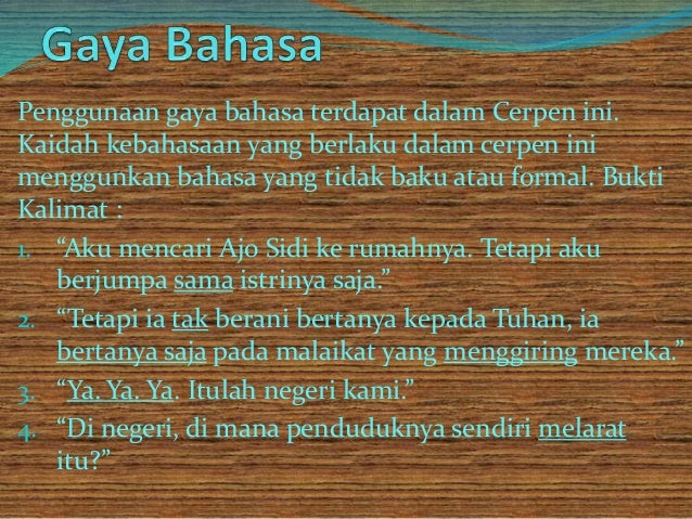 Struktur Dan Kaidah Kebahasaan Cerpen Robohnya Surau Kami