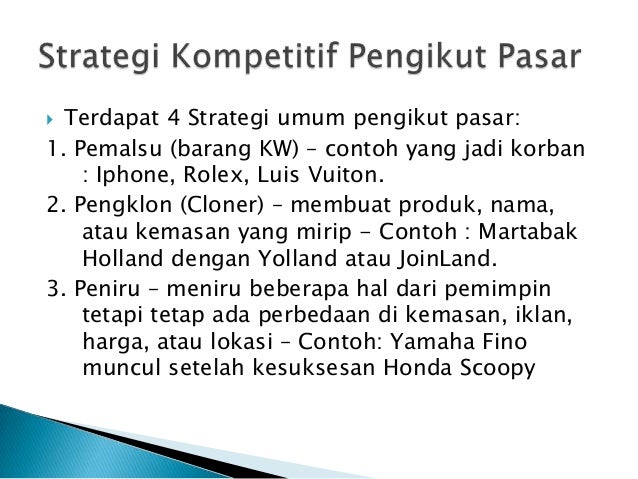 Strategi menghadapi persaingan dalam pemasaran produk