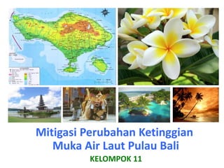 Mitigasi Perubahan Ketinggian
   Muka Air Laut Pulau Bali
         KELOMPOK 11
 