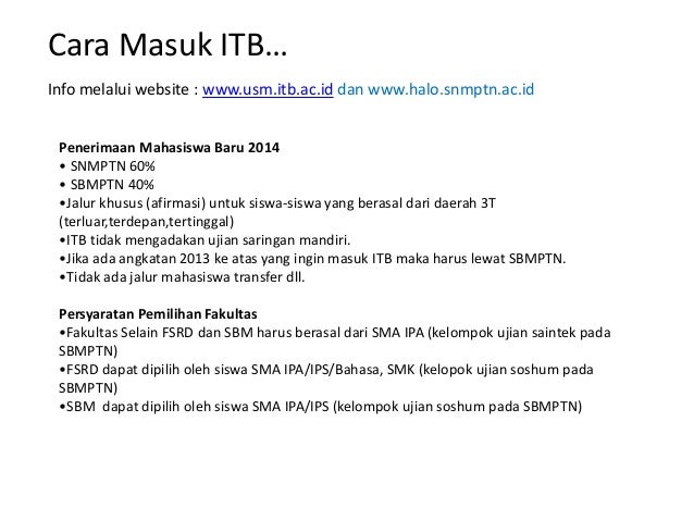 Presentasi Beasiswa Itb Astrida Listyadewanti