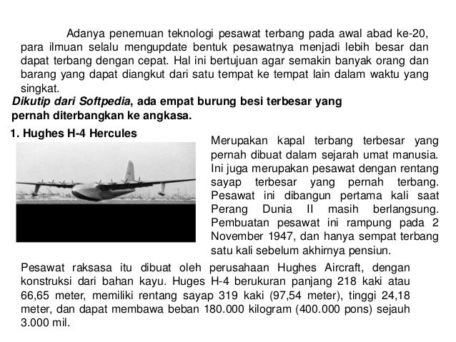 sejarah singkat perkembangan pesawat terbang